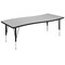 Flash Furniture Rectangle 26 W, 60 L, 25.25 H, Chrome, Laminate, Particleboard, Steel, Grey XU-A3060-CON-GY-T-P-GG - alternate 10